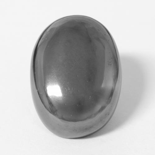 Hématite gris naturelle coupe ovale, 27,53 ct, opaque