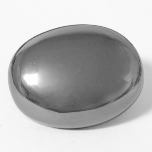 Hématite gris naturelle coupe ovale, 35,89 ct, opaque