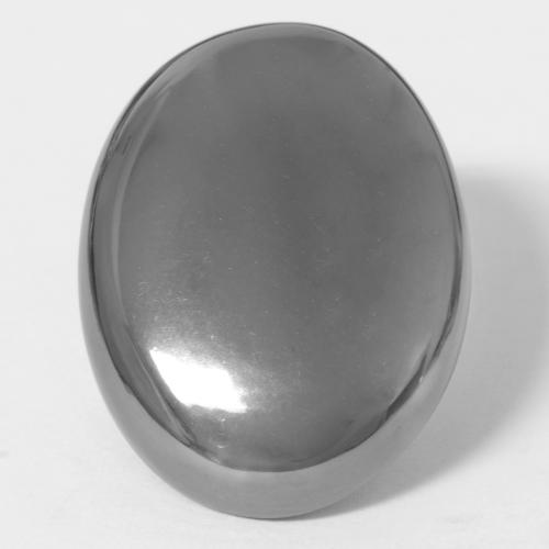 Hématite gris naturelle coupe ovale, 30,00 ct, opaque