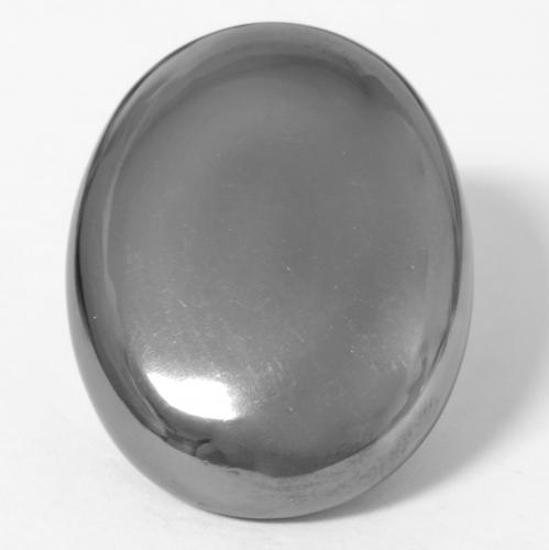 Hématite gris naturelle coupe ovale, 39,16 ct, opaque
