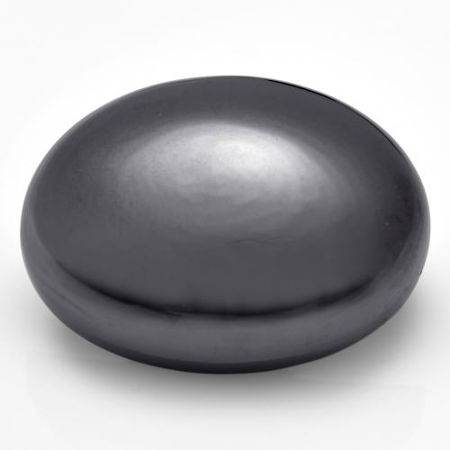 Hématite gris naturelle coupe ovale, 38,89 ct, opaque