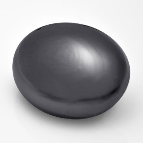 Hématite gris naturelle coupe ovale, 38,89 ct, opaque