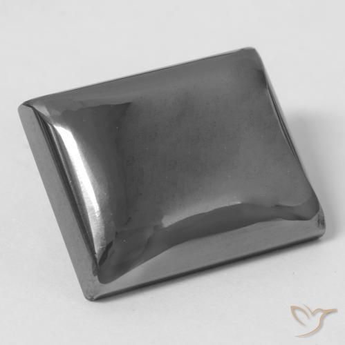 Hématite Gris argent naturelle Baquette, 30.31 ct, Opaque
