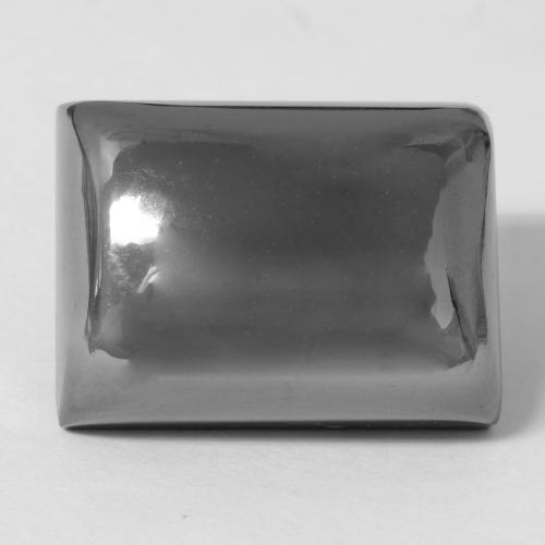 Hématite gris naturelle baguette, 34,70 ct, opaque
