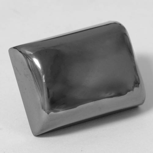 Hématite gris naturelle baguette, 34,70 ct, opaque