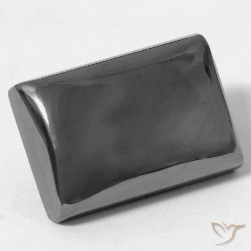 Hématite Gris moyen naturelle Baquette, 24.41 ct, Opaque