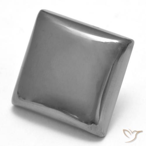 Hématite Gris argent naturelle Carré, 25.22 ct, Opaque