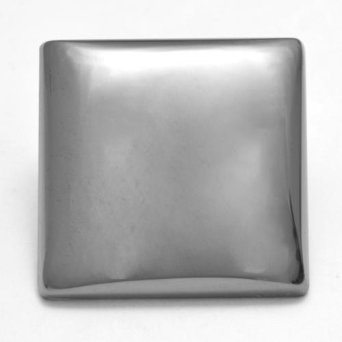 Hématite gris naturelle carré, 26,45 ct, opaque