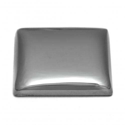 Hématite gris naturelle carré, 26,45 ct, opaque