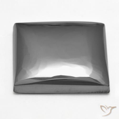 Hématite Gris moyen naturelle Carré, 32.75 ct, Opaque