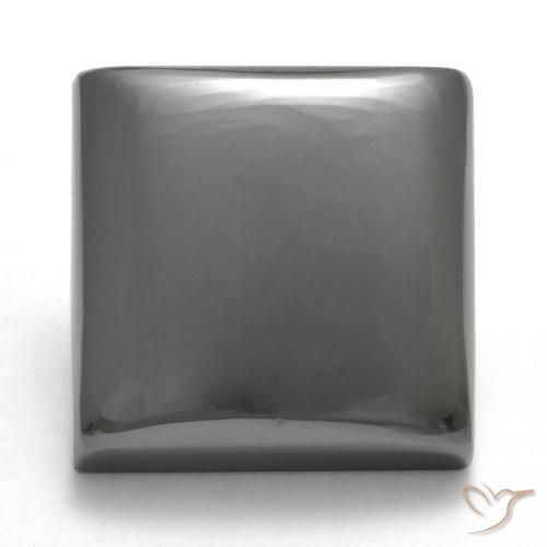 24.36ct Naturel Gris moyen Hématite, Carré, Opaque