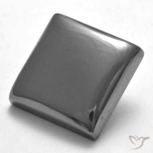 Hématite Gris moyen naturelle Carré, 24.36 ct, Opaque