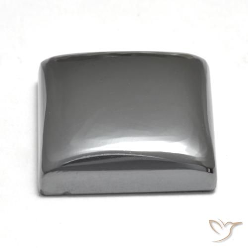 Hématite Gris moyen naturelle Carré, 24.36 ct, Opaque