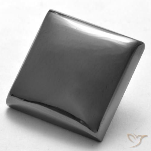 Hématite Gris moyen naturelle Carré, 27.75 ct, Opaque