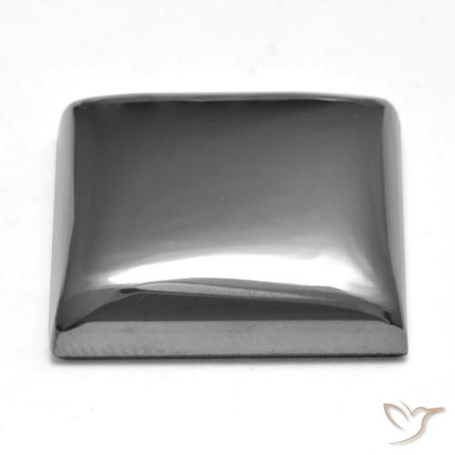 Hématite Gris moyen naturelle Carré, 27.75 ct, Opaque