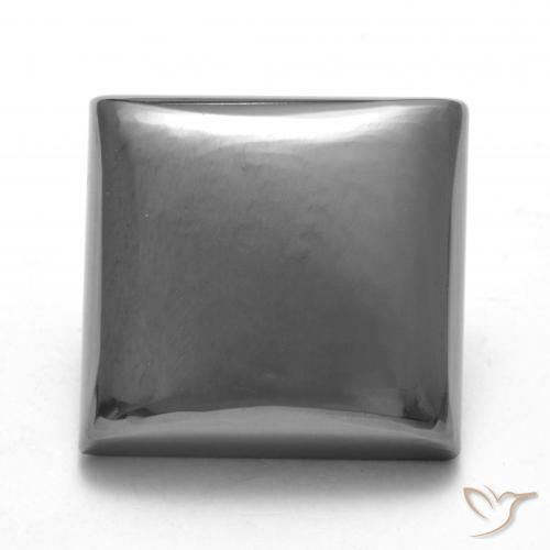 Hématite Gris moyen naturelle Carré, 23.78 ct, Opaque