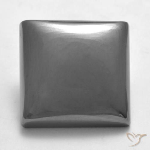 Hématite Gris moyen naturelle Carré, 21.57 ct, Opaque