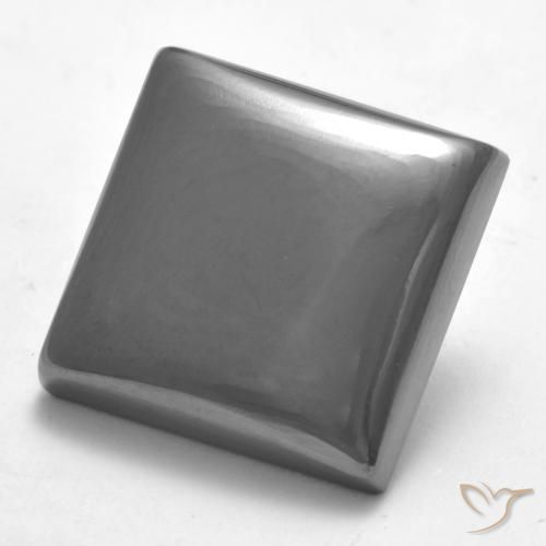 Hématite Gris moyen naturelle Carré, 21.57 ct, Opaque