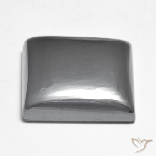Hématite Gris moyen naturelle Carré, 21.57 ct, Opaque