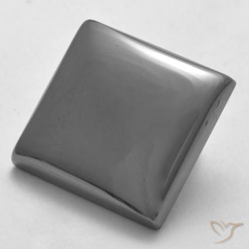19.91ct Naturel Gris argent Hématite, Carré, Opaque