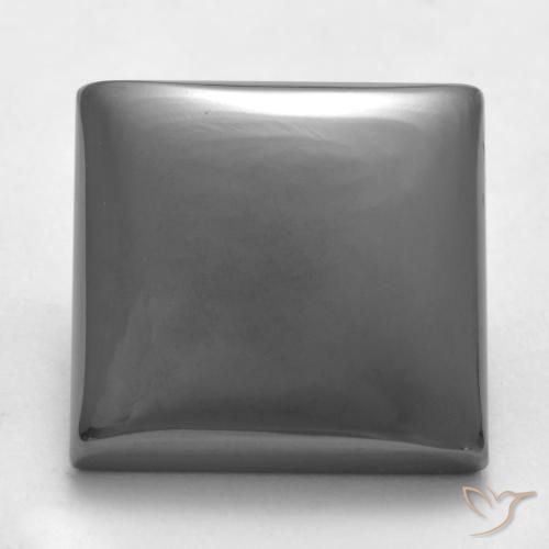 Hématite Gris argent naturelle Carré, 19.91 ct, Opaque