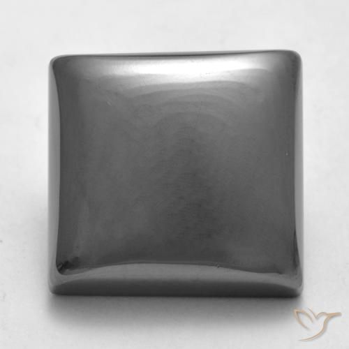 Hématite Gris moyen naturelle Carré, 22.05 ct, Opaque