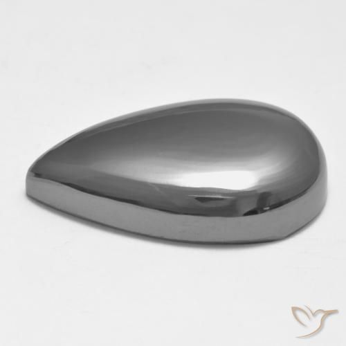 Hématite Gris moyen naturelle En forme de poire, 28.90 ct, Opaque