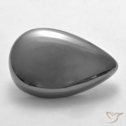 28.17ct Naturel Gris moyen Hématite, En forme de poire, Opaque