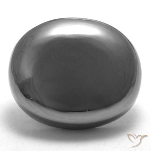 33.01ct Naturel Gris Hématite, ovale, Opaque