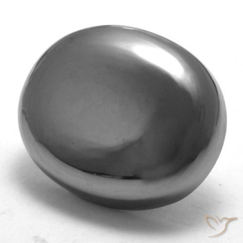 Hématite Gris naturelle ovale, 33.01 ct, Opaque