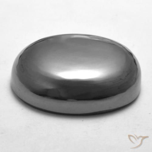 Hématite Gris naturelle ovale, 33.01 ct, Opaque