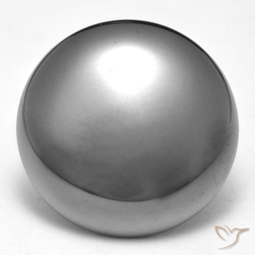 Hématite Gris argent naturelle Coupe roude, 39.70 ct, Opaque