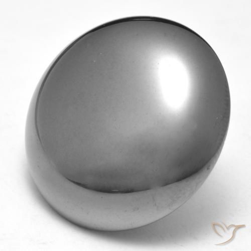 Hématite Gris argent naturelle Coupe roude, 39.70 ct, Opaque