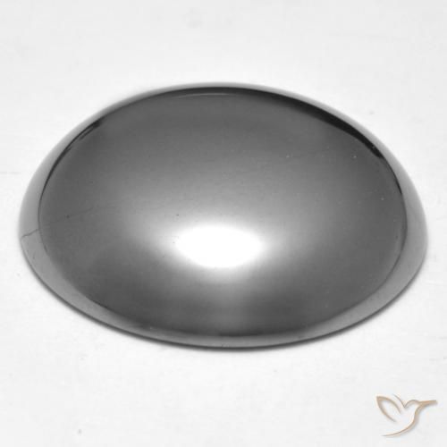 Hématite Gris argent naturelle Coupe roude, 39.70 ct, Opaque