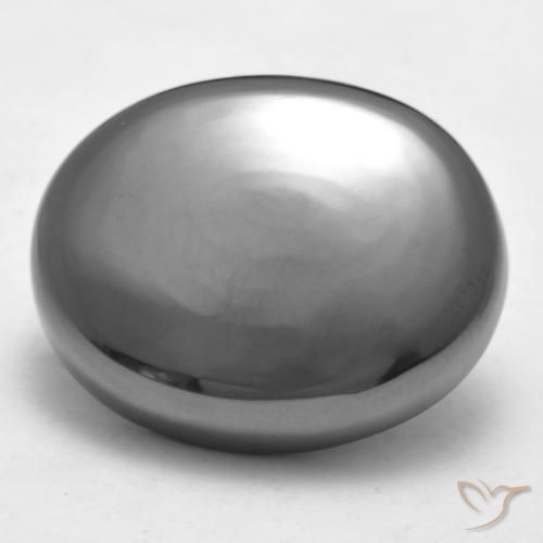 33.23ct Naturel Gris moyen Hématite, ovale, Opaque