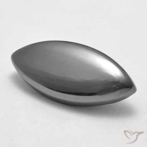 Hématite Gris moyen naturelle Marquise, 25.87 ct, Opaque