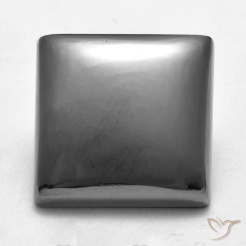 Hématite Gris argent naturelle Carré, 23.09 ct, Opaque