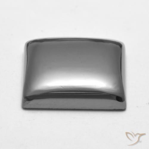 Hématite Gris argent naturelle Carré, 23.09 ct, Opaque