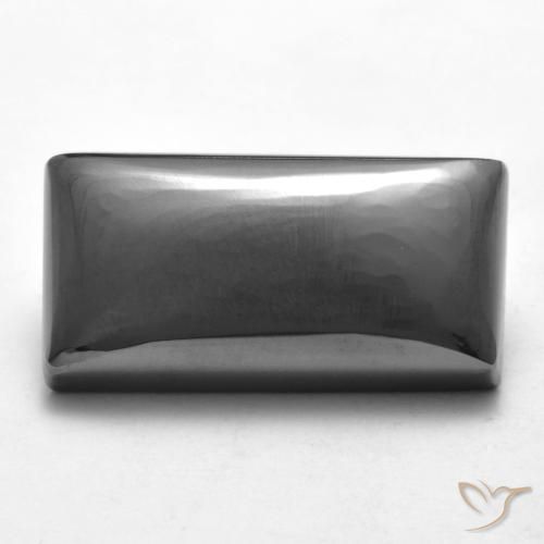 21.11ct Naturel Gris argent Hématite, Baquette, Opaque