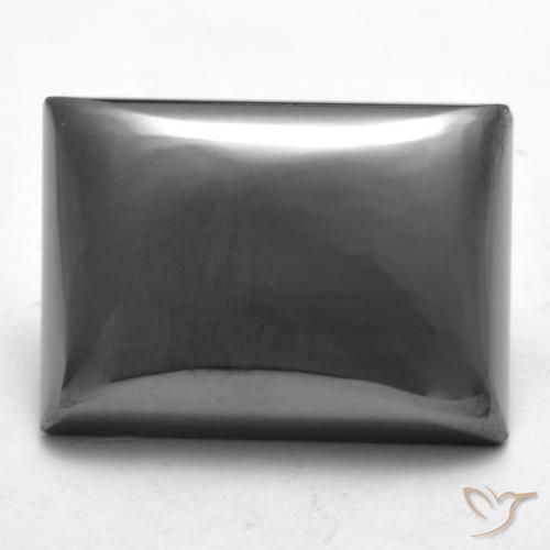 21.86ct Naturel Gris argent Hématite, Baquette, Opaque