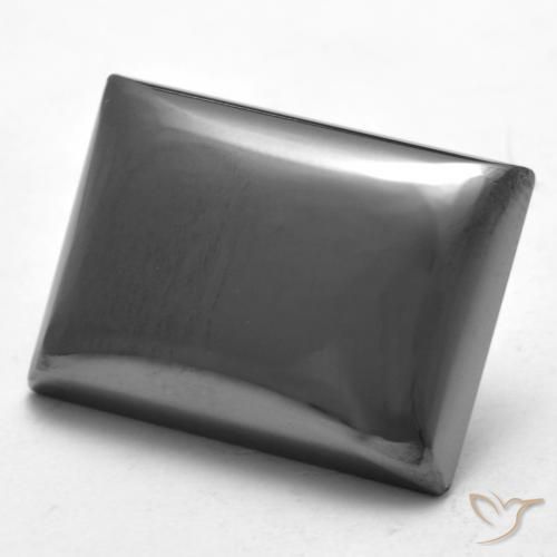 Hématite Gris argent naturelle Baquette, 21.86 ct, Opaque