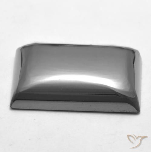 Hématite Gris argent naturelle Baquette, 21.86 ct, Opaque