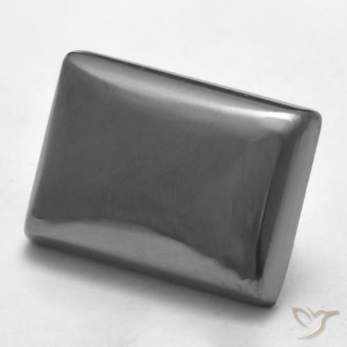 Hématite Gris argent naturelle Baquette, 20.48 ct, Opaque