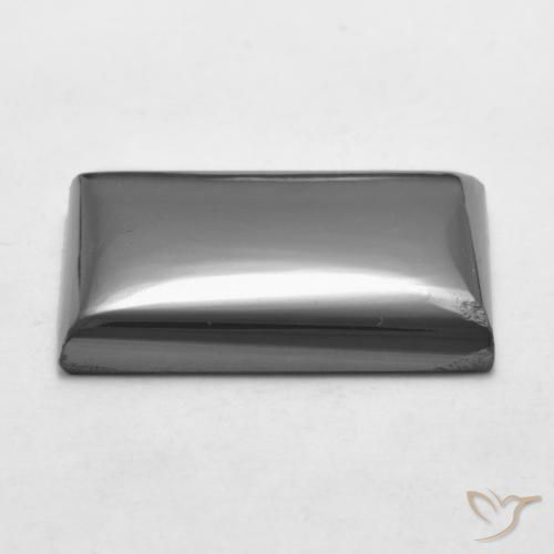 Hématite Gris moyen naturelle Baquette, 20.53 ct, Opaque