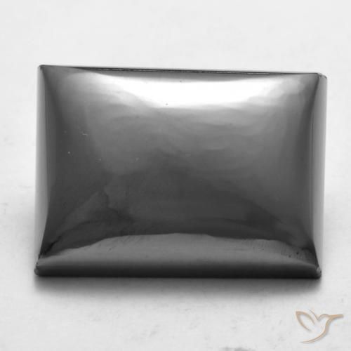 24.59ct Naturel Gris argent Hématite, Baquette, Opaque
