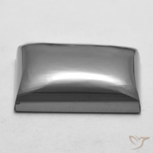 Hématite Gris argent naturelle Baquette, 24.59 ct, Opaque