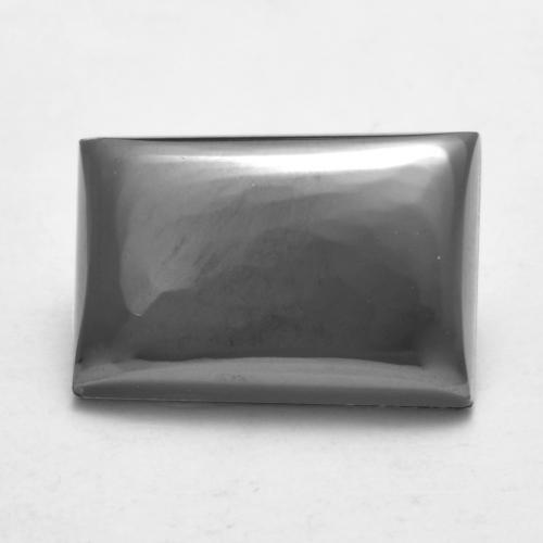 Hématite gris naturelle baguette, 7,13 ct, opaque