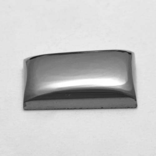 Hématite gris naturelle baguette, 7,13 ct, opaque