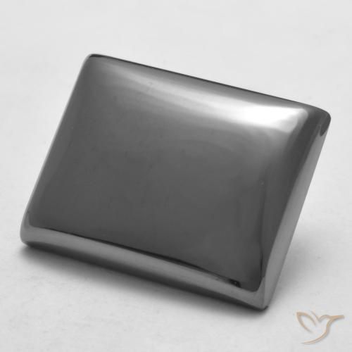 Hématite Gris moyen naturelle Baquette, 24.45 ct, Opaque