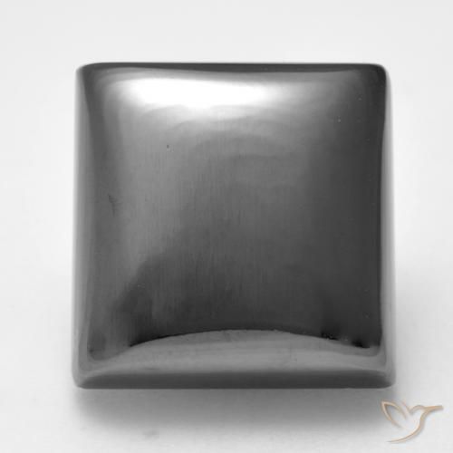 29.60ct Naturel Gris moyen Hématite, Carré, Opaque
